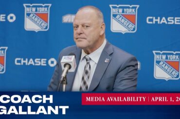 New York Rangers: Coach Gallant Postgame Media Availability | Apr. 1, 2022