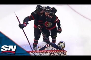 Senators' Tim Stutzle Buries 30th Goal Of The Season Off Beauty Saucer Feed From Brady Tkachuk