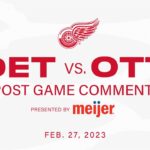 Dylan Larkin, Ben Chiarot, Derek Lalonde | Post Game Comments - 2/27/23 DETROIT @ OTTAWA