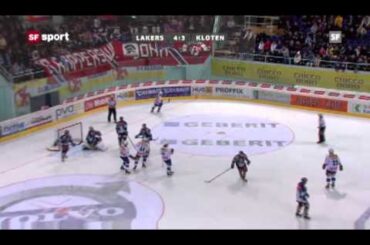 Michael Del Zotto First Game in Switzerland | Rapperswil-Jona Lakers vs Kloten Flyers | 11/02/12