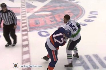 Tanner Glass vs Matt Martin Jan 11, 2011