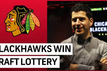 Blackhawk's Kyle Davidson reacts to winning 2023 NHL Draft lottery, landing No. 1 pick