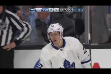 Nikita Zaitsev scores vs Kings and Jonathan Quick with a wrister (2017)