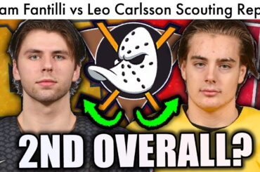 Adam Fantilli vs Leo Carlsson, Who Goes 2nd Overall?! (2023 NHL Draft Scouting Report/Ducks News)