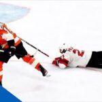 Kyle Palmieri Blows A Tire  Leading To Easy Flyers Goal