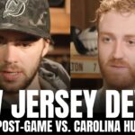Nico Hischier, Dougie Hamilton, Vanecek & Severson React to Devils Falling Down 3-1 vs. Carolina