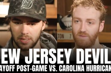 Nico Hischier, Dougie Hamilton, Vanecek & Severson React to Devils Falling Down 3-1 vs. Carolina