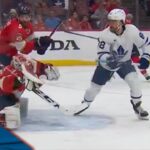 Maple Leafs' William Nylander Opens Scoring After Puck Takes Fortunate Bounce Off Referee