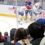 Oliver Wahlstrom DRILLS John Tavares in his 1st Trip to UBS Arena Nov. 21, 2021 Leafs at Islanders