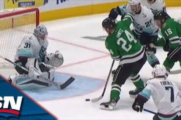 Stars' Roope Hintz Fires Puck Off Inner Crossbar For Second Goal Of Night