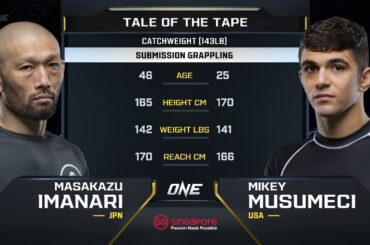 Masakazu Imanari vs. Mikey Musumeci | ONE Championship Full Fight