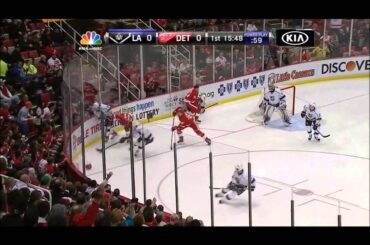 2/10/13: Drew Doughty levels Pavel Datsyuk on big hit