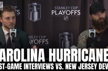 Brent Burns & Jesper Fast React to Carolina Hurricanes Series Win vs. NJ Devils, Advancing to ECF