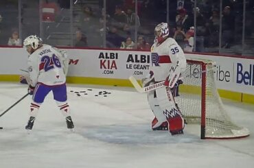 Laval Rocket goalie Charlie Lindgren warms up 10/19/19