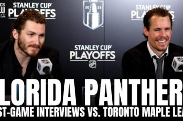 Matthew Tkachuk & Nick Cousins React to Florida Panthers Series Win vs. Toronto, Clutch OT Goal