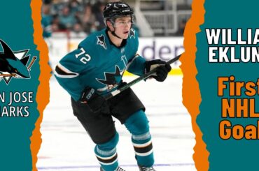 William Eklund #72 (San Jose Sharks) first NHL goal Mar 14, 2023