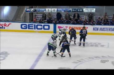 Zack MacEwen And Zach Sanford Fight | Canucks vs Blues 8-14-20