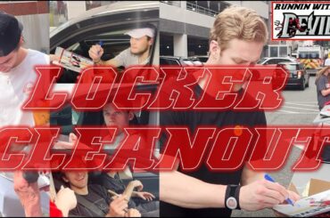 NJ Devils Players Locker Cleanout Exit Day After 2022-23 Record Setting Season