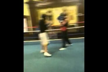 Sparring Kevin Rooney Jr, 2012 at Cus D' Amato's famous gym in Catskill, NY