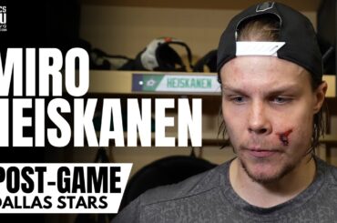 Miro Heiskanen Reacts to Taking Slap Shot to The Face & Coming Back to Play 31 Minutes for Stars