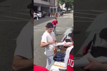 NJ Devils Nico Hischier Signs Autographs Locker Cleanout Day #njdevils #shortsvideo #shorts #short
