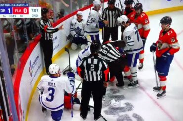 Radko Gudas lays a huge hit on David Kampf and Leafs players doesn’t do anything