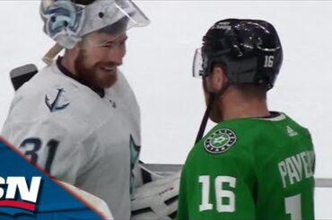 Dallas Stars And Seattle Kraken Exchange Handshakes Following Their Seven-Game Series