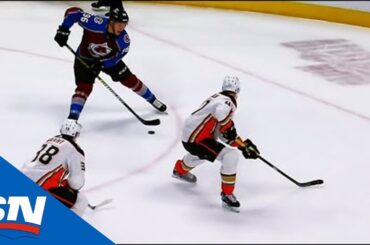 Mikko Rantanen Takes Lead Pass From Tyson Barrie, Pops Backhand Upstairs