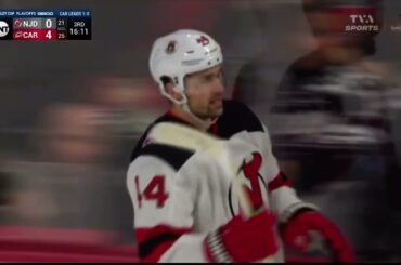 Miles Wood lucks one in the net (Call by Gérard Depardieu En Français) #NJDevils