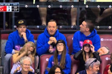 Kevin Spacey in the flesh at Florida Panthers game