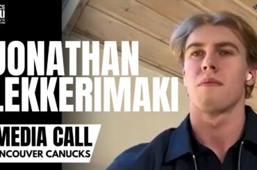 Jonathan Lekkerimaki Discusses Signing Entry Level Contract With Vancouver Canucks | Media Call