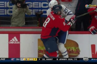 Alex Ovechkin's 6 hits vs Leafs including the big one against Timmins (17 dec 2022)