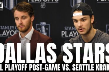 Jake Oettinger & Wyatt Johnston React to Dallas Stars Series Win vs. Seattle, Stanley Cup Chances