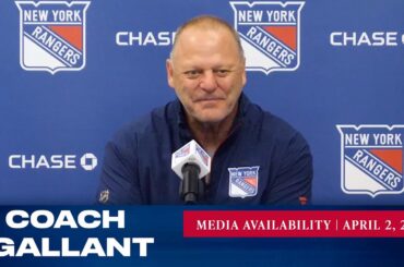 New York Rangers: Coach Gallant Media Availability | Apr. 2, 2022