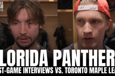Sergei Bobrovsky & Anton Lundell React to Florida Panthers Taking a 2-0 Lead vs. Toronto Maple Leafs