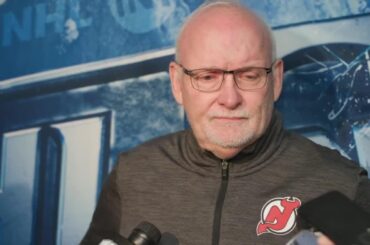 Devils Head Coach Lindy Ruff provides updates on the team ahead of Game 5
