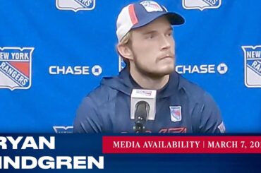 New York Rangers: Ryan Lindgren Media Availability | Mar. 7, 2022