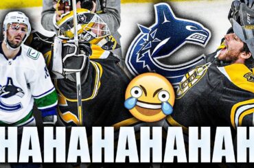 HAHAHAHAHAHA AGAIN (Vancouver Canucks BLOW IT VS The Boston Bruins) Re: Garland, Marchand, Halak NHL