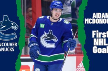 Aidan McDonough #25 (Vancouver Canucks) first NHL goal Mar 31, 2023
