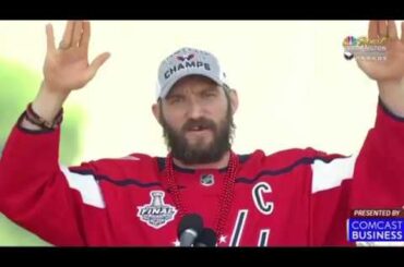Alexander Ovechkin's speech at the Washington Capitals Stanley Cup Parade