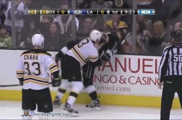 Chris Kelly vs Trevor Lewis Mar 24, 2012