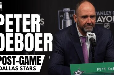 Pete DeBoer Reacts to Dallas Stars WCF GM1 Loss vs. Vegas, Not Challenging Goal & Jason Robertson