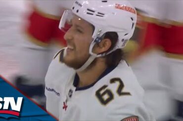 Panthers' Brandon Montour Fires Puck Wide On Half-Empty Net During Final Minute Confusion