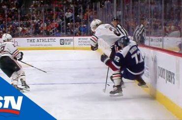 Duncan Keith Lays Out Joonas Donskoi With Textbook Body Check