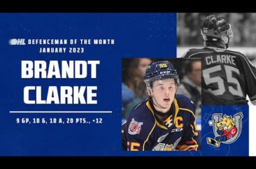 OHL Defenceman of the Month – Brandt Clarke (Barrie Colts)