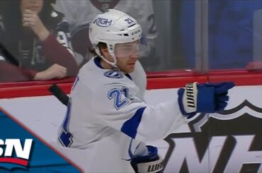 Mikhail Sergachev Sends Great Pass To Brayden Point For Breakaway Goal