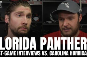 Sergei Bobrovsky & Aleksander Barkov React to Florida Panthers Taking a 2-0 Lead vs. Carolina in ECF