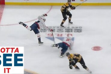 GOTTA SEE IT: Tom Wilson Lays Out Alex Ovechkin Accidentally