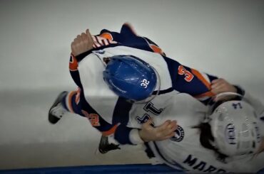 Pat Maroon and Ross Johnston Drop The Gloves Behind The Goal 3/27/22