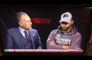 Pierre-Édouard Bellemare en entrevue d'avant-match avec Pierre Houde